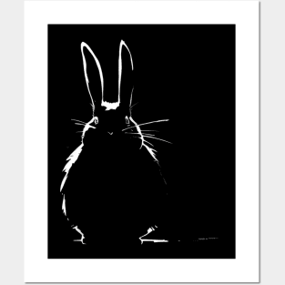 white Rabbit design Posters and Art